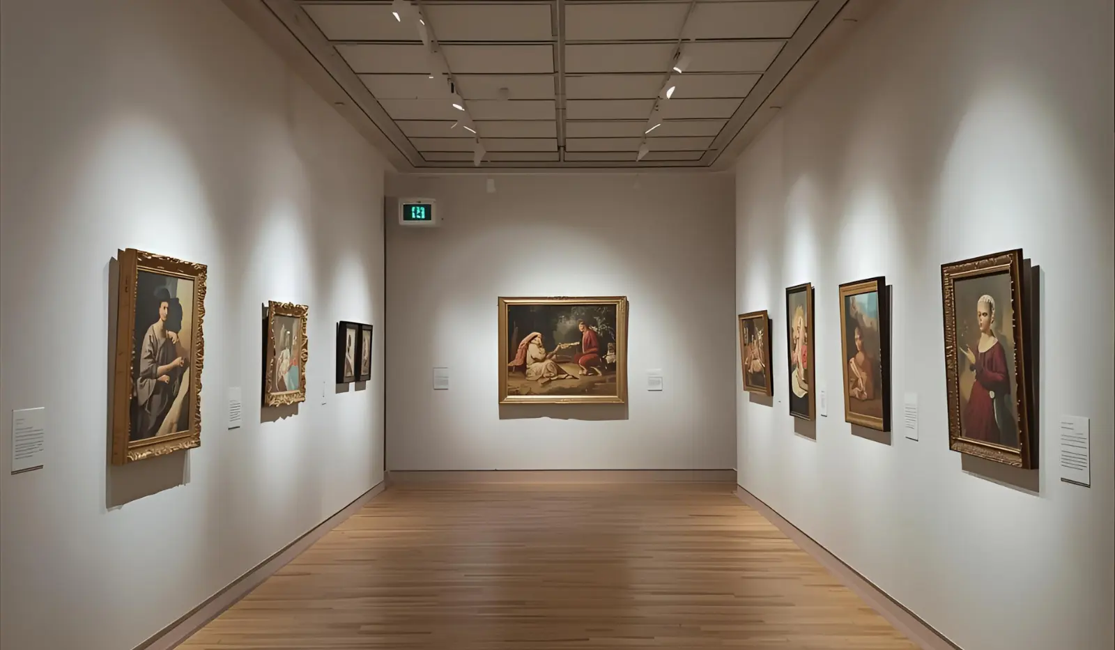 art exhibition captions