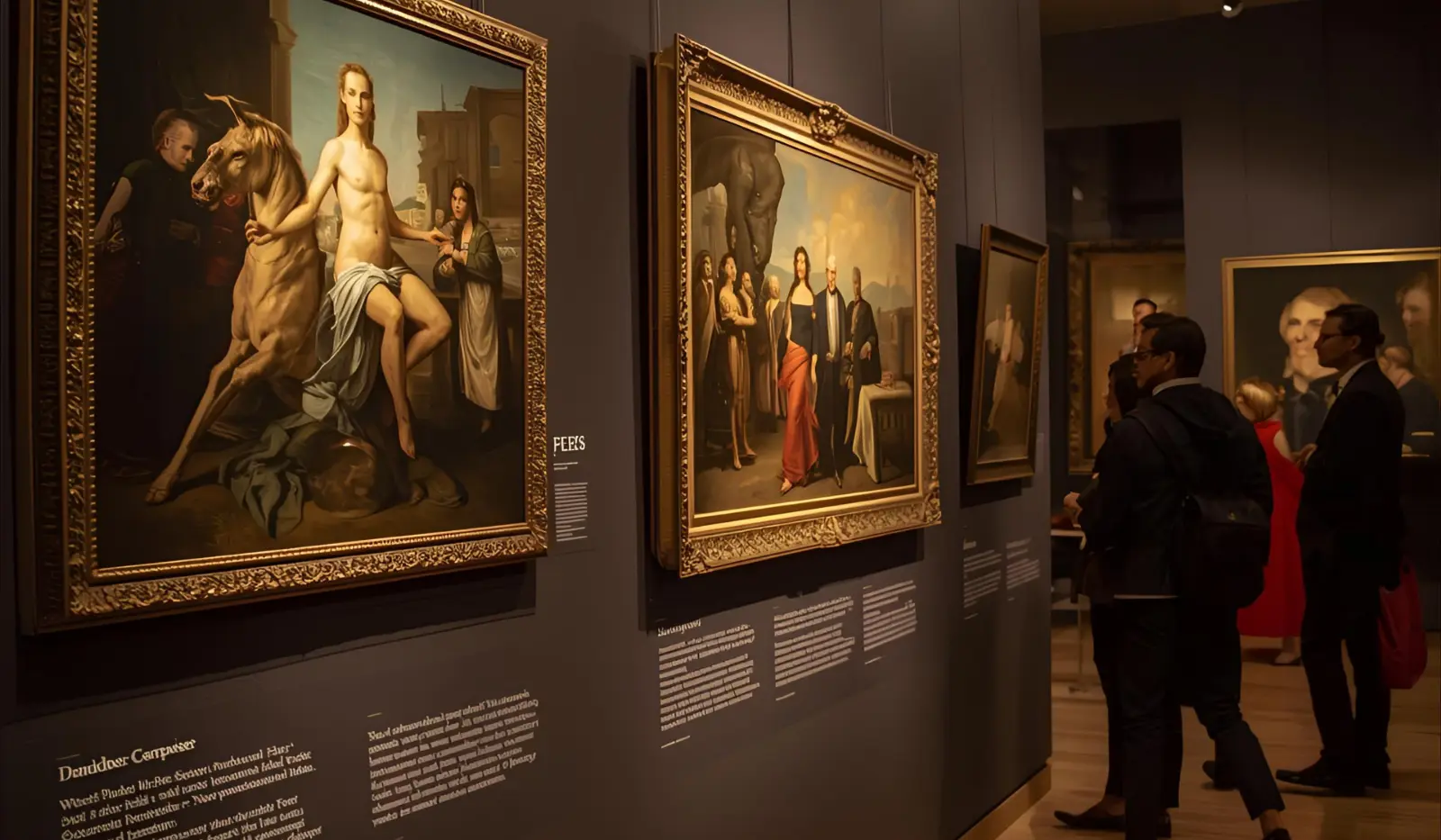 art gallery captions