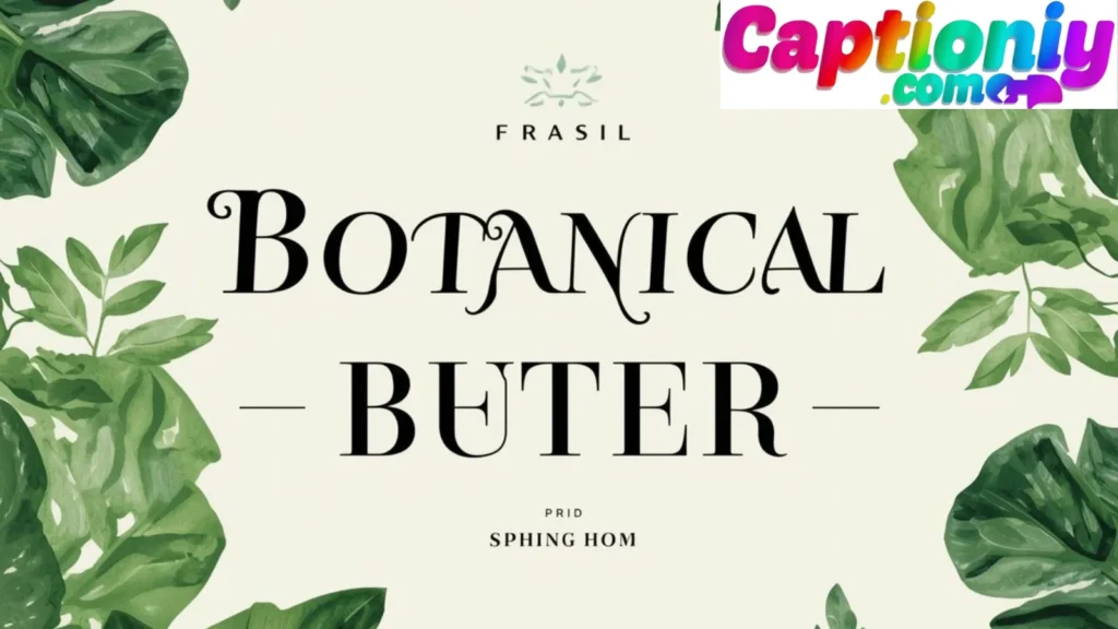 Botanical Aesthetic Captions