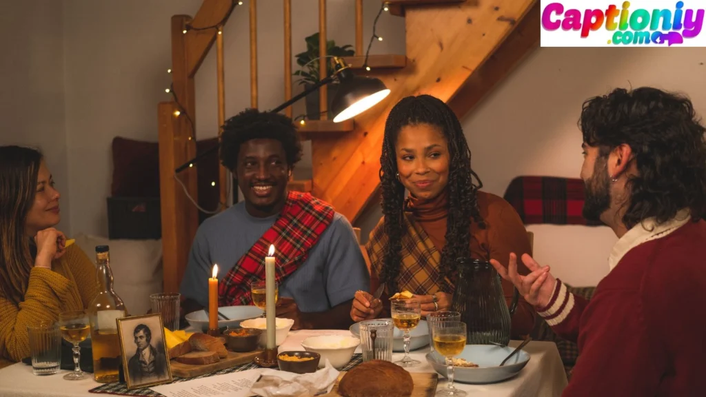 Cozy Friends Dinner Captions for Late Nights