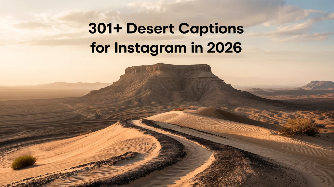 Desert Captions for Instagram
