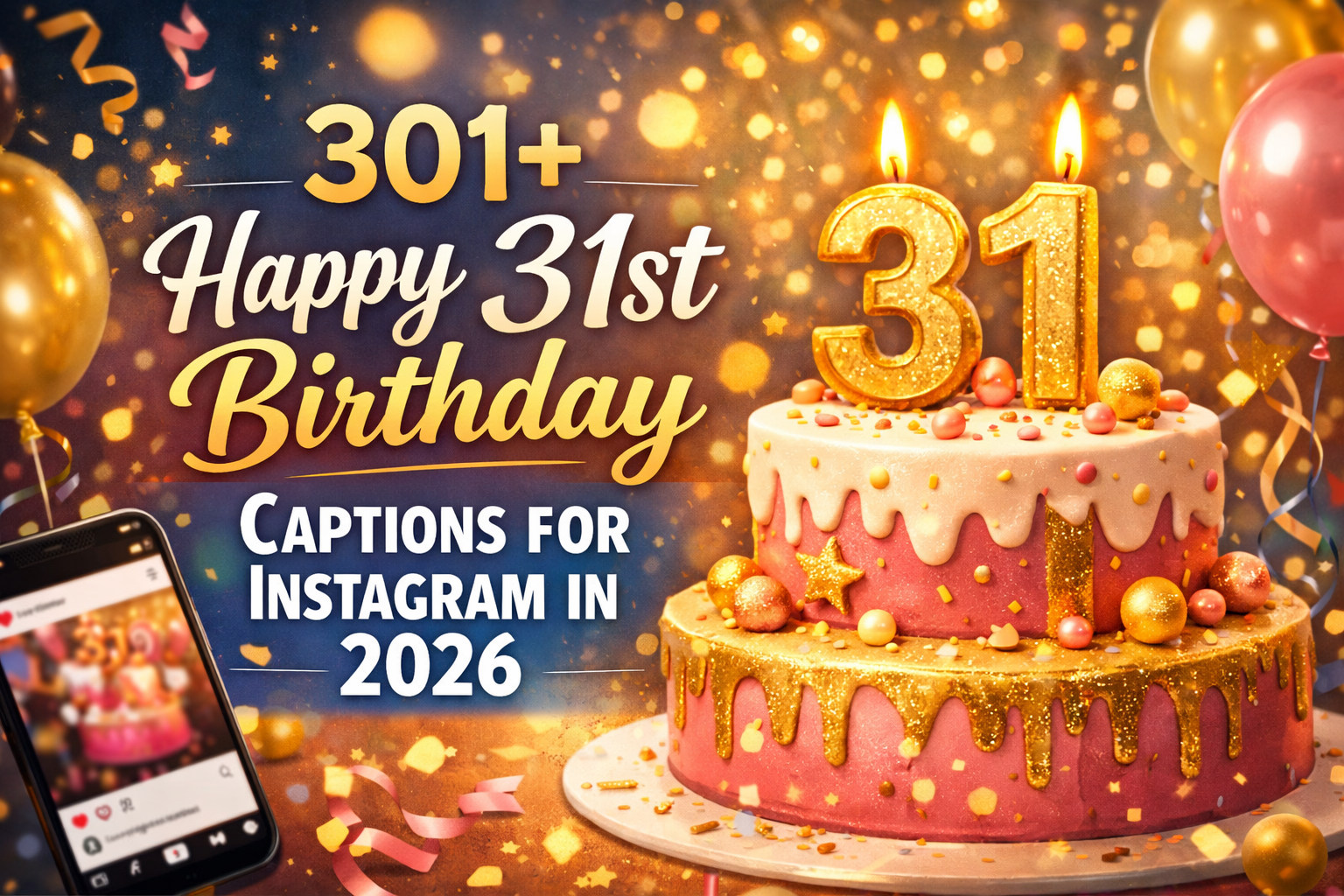 Happy 31st Birthday Captions for Instagram