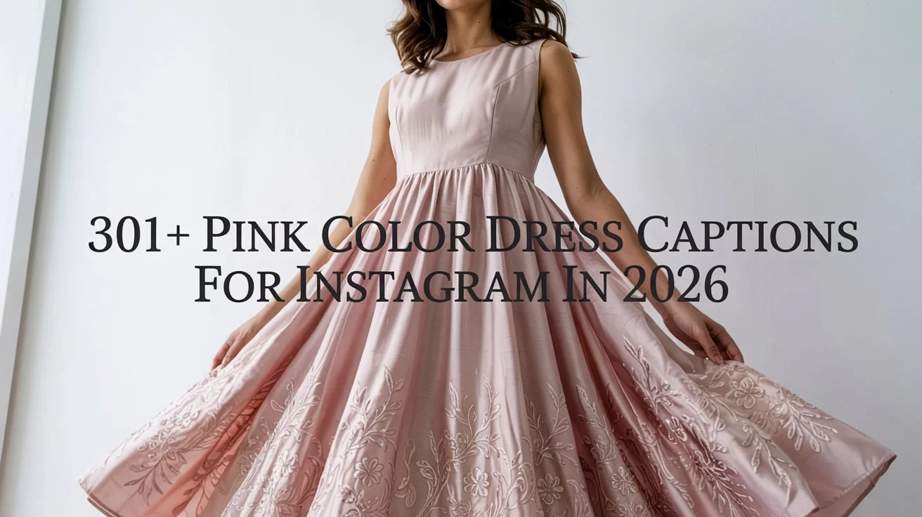 Pink Color Dress Captions for Instagram