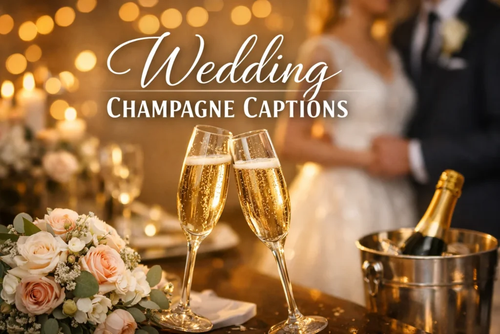 Wedding Champagne Captions