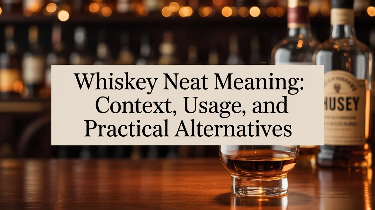 Whiskey Neat Meaning
