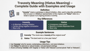 Travesty Meaning (Hiatus Meaning)